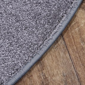 AladinWorld Expres, Kusový koberec Velur Ultra strieborný kruh, 200x200 (priemer) kruh, šedá, obývacia izba