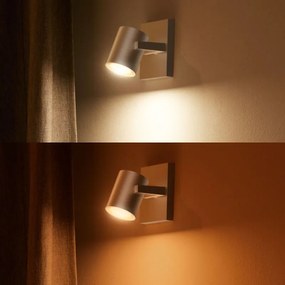 PHILIPS HUE Nástenné bodové LED osvetlenie HUE ARGENTA s funkciou RGB, 1xGU10, 5,7W, teplá biela-studená biela,
