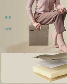 Dekorstudio Taburetka s úložným priestorom LSF028K01 – karamelová