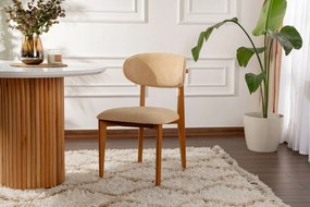 Sada jedálenských stoličiek Lionte Beige and DarkOak, 2 ks