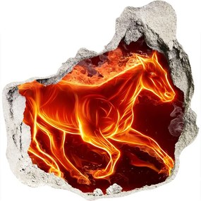 Samolepiaca diera na stenu Kôň v plameňoch nd-p-11746508