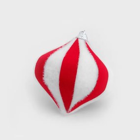 Závesná vianočná dekorácia TWINKLE červená / biela 714184 (2 ks)