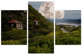 Obraz krajiny s mesiacom (90x60 cm)