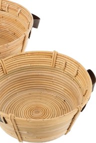 Set 2ks okrúhlych ratanových podnosov Boom - Ø 40*4cm