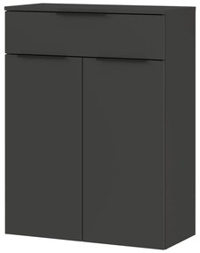 Antracitová vysoká závesná kúpeľňová skrinka 71x95 cm Crandon – Germania