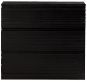 Komoda janette 3 zásuvky 75 x 83 cm čierna MUZZA
