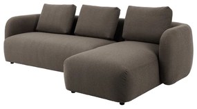 Sivohnedá rohová pohovka z textílie buklé (pravý roh) Imola – Bonami Selection