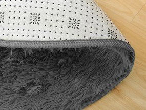 TZ Tmavosivý okrúhly shaggy koberec Lana Rozmer: 100