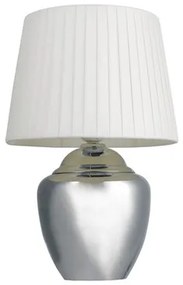 Klasická stolná lampa s bielym tienidlo PTL03SW