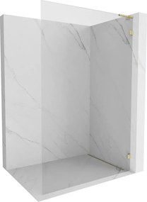 Mexen, Mexen Lunar L sprchová stena pravá 60 x 200 cm, priehľadná 8 mm, zlatá - 830L-060-000-50-00-P