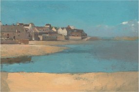 Obraz - Odilon Redon, Village by the Sea in Brittany, reprodukcia (90x60 cm)