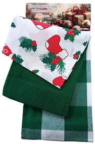 Bavlnené kuchynské utierky Noel green 3ks