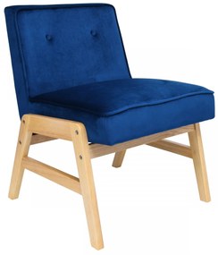 Kreslo Ontario velvet tmavomodré