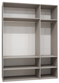 Šatníková skriňa 150 cm Alice 3 (kašmír + čierna). Akcia -19%. Vlastná spoľahlivá doprava až k Vám domov. 1126220