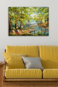 Obraz LENARD 50x70 cm zelený/hnedý