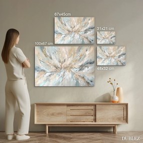 DUBLEZ | Abstraktný obraz z dreva - Zlatý vír