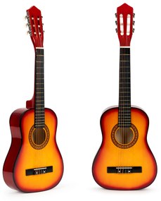 Detská klasická drevená gitara, 6 strunová, ECOTOYS