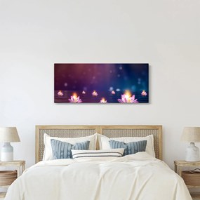 Obraz - Čarovné lekná (120x50 cm)