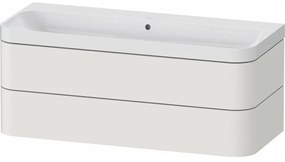 DURAVIT Happy D.2 Plus c-shaped závesná skrinka s nábytkovým umývadlom bez otvoru, 2 zásuvky, 1175 x 490 x 480 mm, nordická biela matná lakovaná, HP4349N39390000
