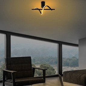 Čierne LED stropné svietidlo ø 7 cm Likma – Opviq lights