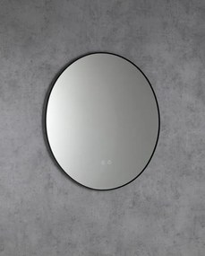Sapho Sapho, SHARON LED podsvietené zrkadlo Ø 80c m, čierna matná (E28904CI), 31255CI