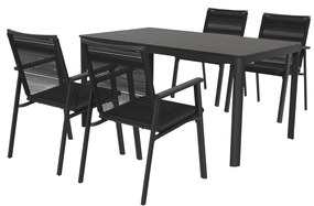 Livarno home Záhradný stôl Miami + Záhradná stolička Miami, 4 kusy  (800008477)