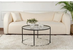 Konferenčný stolík Aurum Black s tmavým sklom, 80 cm