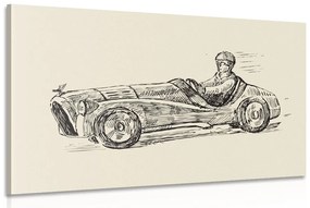 Obraz pretekárske auto v retro prevedení