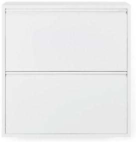 Biela kovová skrinka na topánky Billy – Spinder Design