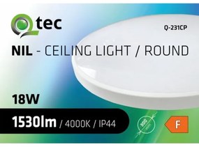 LED Kúpeľňové stropné svietidlo CIRCLE LED/18W/230V 4000K pr. 30 cm IP44 biela