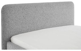 Svetlosivá čalúnená dvojlôžková posteľ bez roštu 180x200 cm Primo – Meise Möbel