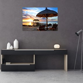 Obraz - Západ slnka na Mauríciu (90x60 cm)