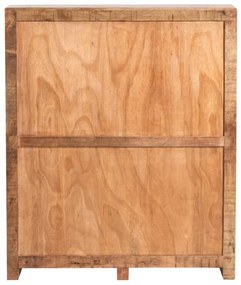 furniture-nabytek.cz - Masívna vitrína Country z mangového dreva, lakovaná, hnedá – 118×45×140 cm