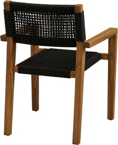 Čierna drevená záhradná stolička Anzio – House Nordic