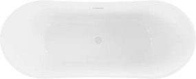 Mexen Celia, voľne stojaca vaňa 170 x 75 cm, biela, biely prepad, 52331707500-20