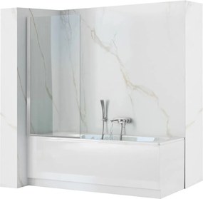 Jednodielna vaňová zástena REA LAGOS 80 cm, chróm/transparent