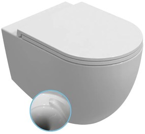 Isvea Isvea, INFINITY závesná WC misa, Vortex Rimless, 36,5x53cm, biela, 10NF02003