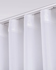 Záclona s riasením WAVE farba produktu biela látka polopriehľadný, lesklá