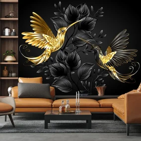 Fototapeta - Zlatí kolibríci (147x102 cm)