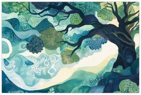 Obraz – Zelená koruna stromu života (90x60 cm)