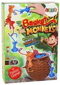 LEAN TOYS Arkádová hra – Košík plný opíc