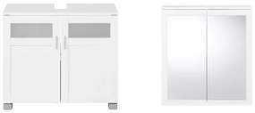 Livarno home Skrinka pod umývadlo Basel + Skrinka so zrkadlom Basel  (800008883)
