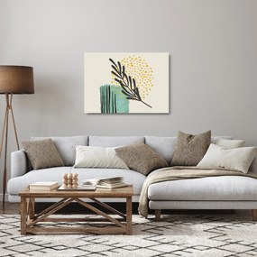 Sklenený obraz - Abstraktné listy N⁰3 (70x50 cm)