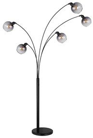 Globo 58228NBS - Stojacia lampa SEYMOUR 5xE27/40W/230V dymová