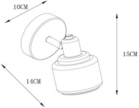 Lucide 77979/01/30 - Bodové svietidlo BJORN 1xE14/40W/230V čierna