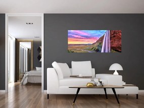 Obraz - Vodopád Seljalandsfoss (120x50 cm)