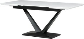 Jedálenský rozkladací stôl HT-W1630 biely / čierny