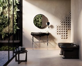 Kerasan Kerasan, RETRO keramické umývadlo 41x30cm, bez otvoru pre batériu, bez prepadu, biela, 103301