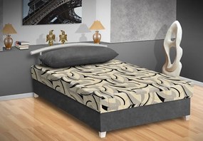 Nabytekmorava Čalúnená posteľ s úložným priestorom Katy 120 Farba: šedá