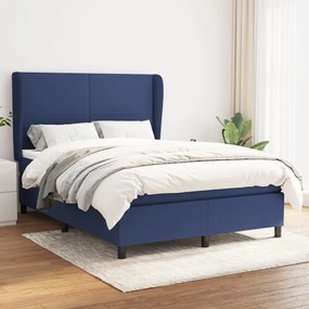 Boxspring posteľ s matracom modrý 140x190 cm látka 3127803